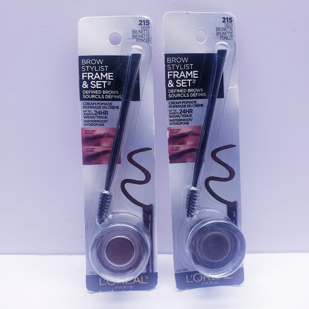 L’Oreal Paris Brow Stylist Frame and Set, 215 Deep Brunette, 0.08 oz